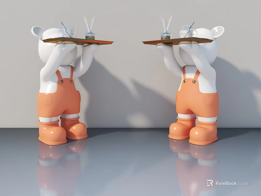 Modern Swing Door Design With Smooth Surface For Home Interior Decoration 3d model