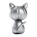 Silver Cat Shaped Decorative Ornament Set For Modern Home Tabletop Decoration
