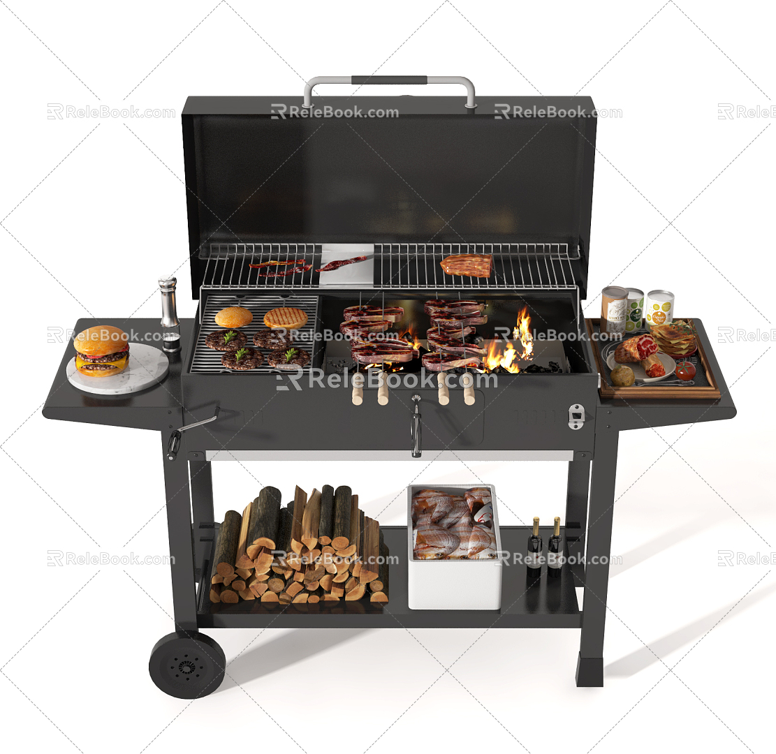 Modern barbecue oven 3d model