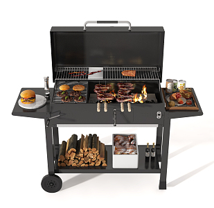 Modern barbecue oven 3d model