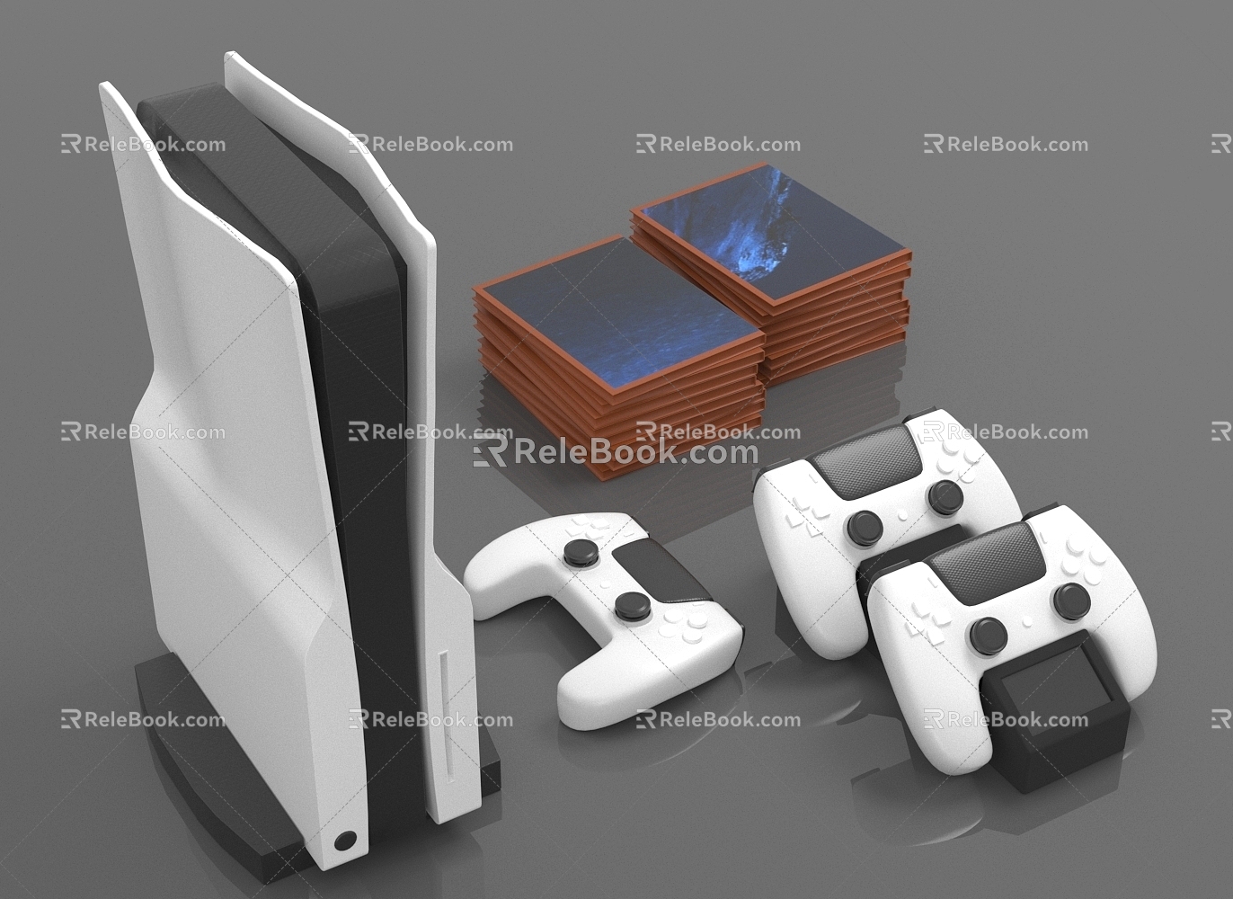 Modern Gamepad TV Game Machine 3d model