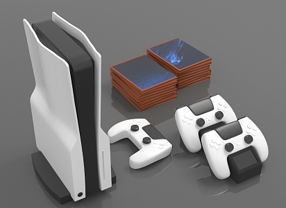 Modern Gamepad TV Game Machine 3d model