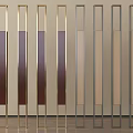 Modern Room Dividers Featuring Gold And Gray Metal Frames With Wooden Panels