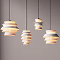 Modern Layered White Pendant Lights For Home Interior Design Ideas