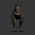 Realistic Tyrannosaurus Rex Dinosaur Model With Open Mouth Sharp Teeth And Muscular Texture
