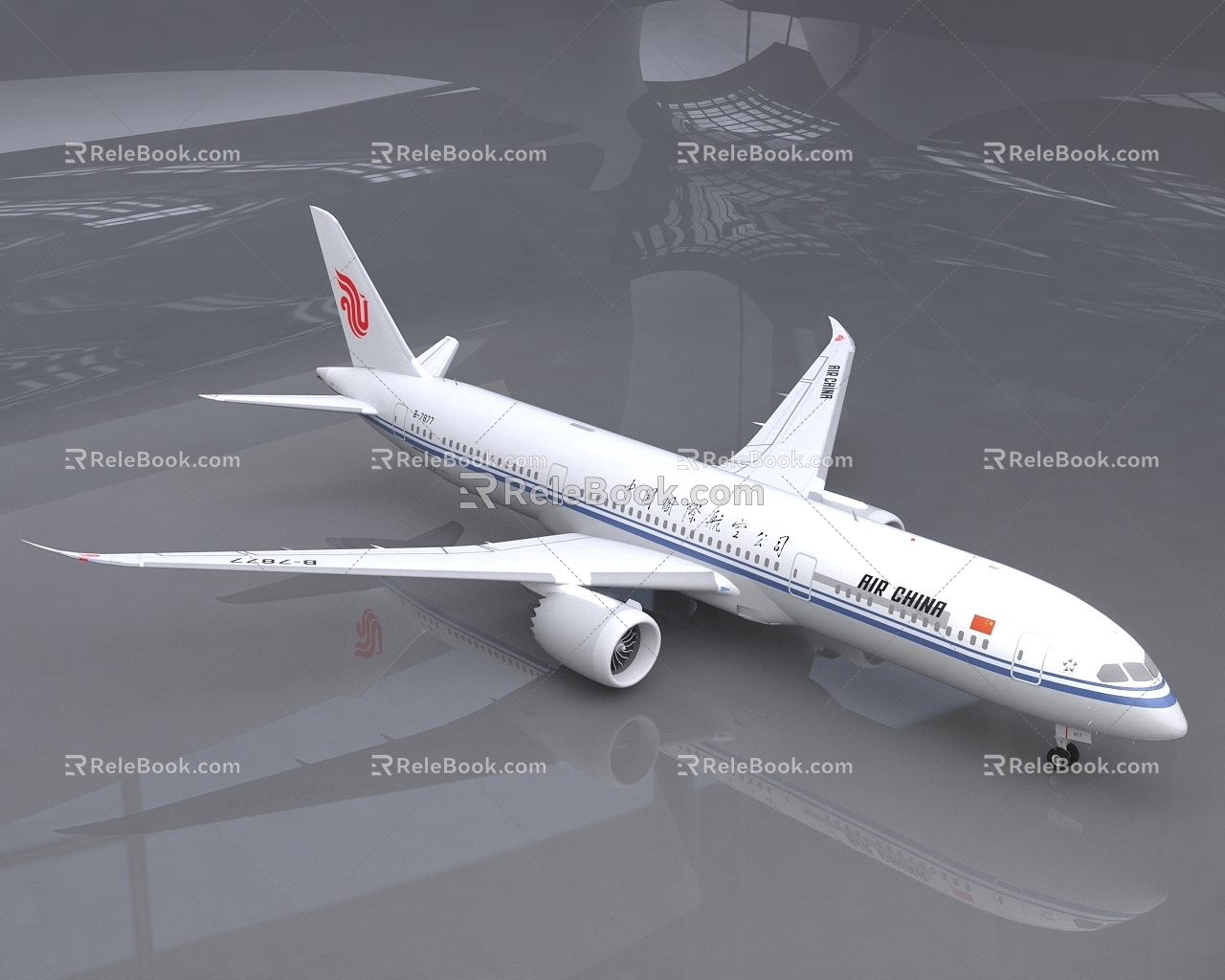 Modern Aircraft Air China Airbus Aircraft 3d model