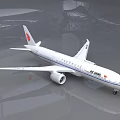 Air China Passenger Jet Features White Fuselage And Red Emblem