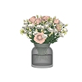 Modern floral ornaments flower flower arrangement flower glass vase 3d model