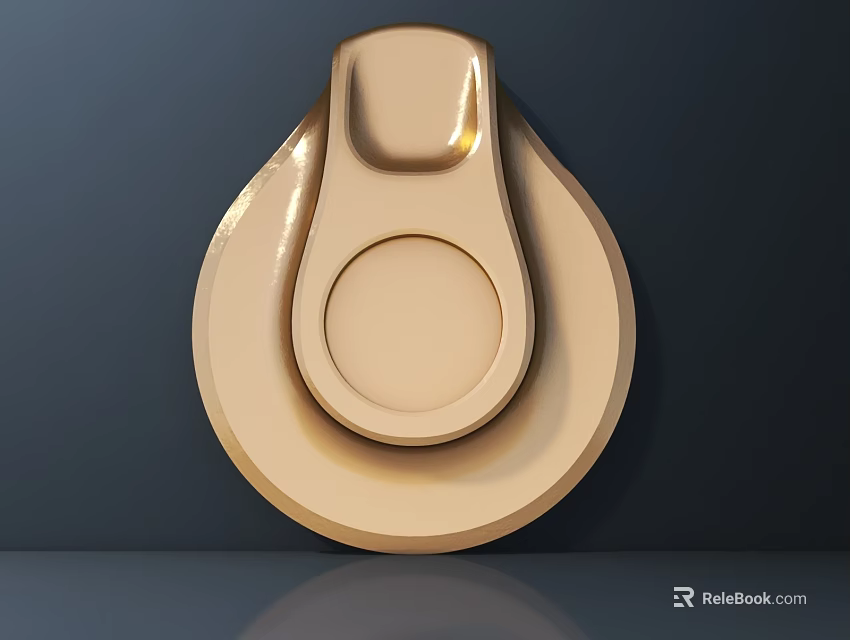 Modern Golden Wall Lamp Design With Smooth Metallic Surface And Circular Elements 3d model 
