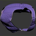 Purple Daily Life Neck Shoulder Heating Pad With Zipper Design And Soft Material