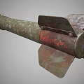 Military Weapon Featuring Shark Mouth Design Green Camouflage And Tail Fins