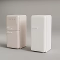 Two SMEG Vintage Fridges In Pink And White Classic Retro Design