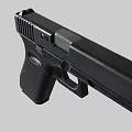 Glock 17 Black Pistol Featuring Grip Slide And Made In Austria Design