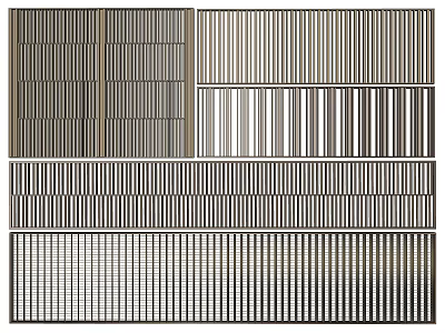 Modern Room Divider Partition Designs With Vertical Stripes And Multiple Patterns 3d model