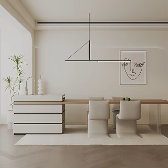 Table combination 3d model