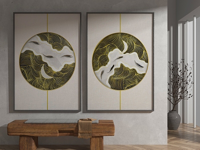 New Chinese abstract painting abstract decorative painting model