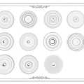 Decorative Ceiling Medallions With Various Intricate Patterns And Ornate Frame Design 3d model