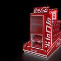 Coca-Cola Retail Commercial Display Equipment With Illuminated Sign And Multiple Shelves