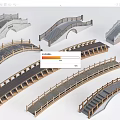 Chinese Style Stone Bridge Stone Arch Bridge Landscape Bridge Small Bridge 3d model