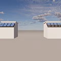 Residential Building Roof Featuring Multiple Glass Skylights With Black Frames Over Green Grass