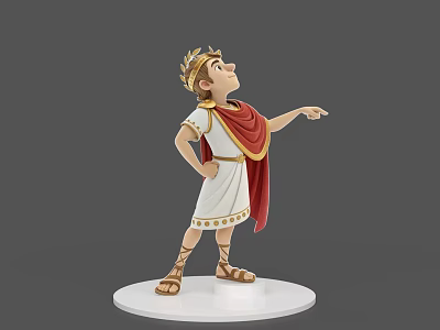 Role-playing Prince Professional Actor Cartoon Character Cartoon Character Cartoon Character Movie Character Hand-held Silhouette Photo Board Youth Image 3d model