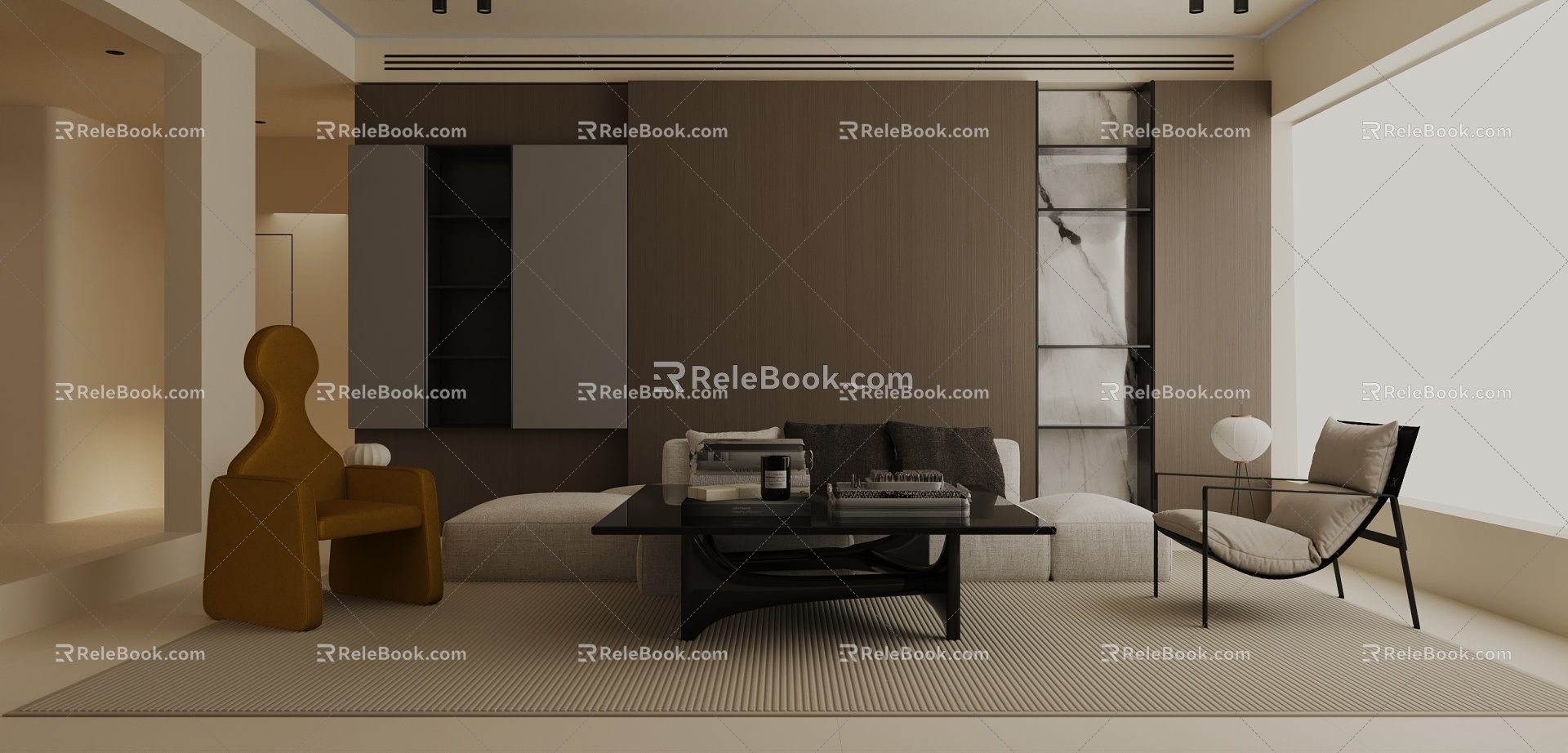 modern living room 3d model