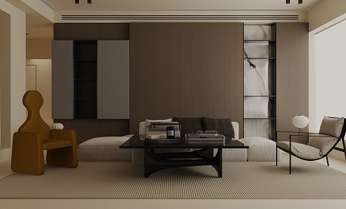 modern living room 3d model