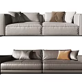 modern double sofa double leather sofa 3d model