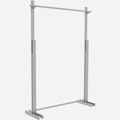 Metal Display Shelf with Simple Frame Structure for Retail Product Showcase and Storage 3d model