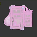 Cute Pink Small Dresser With Multiple Drawers Metallic Trim And Top Accessories