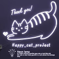 Rechargeable Neon Lamp Lighting Combination With Happy Cat Design And Project Theme