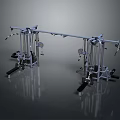 Dual Station Multi Functional Gym Equipment With Metal Frame Cable System And Weight Plates