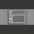 Modern Air Conditioner Fan With White Finish Control Panel And Grille Design 3d model