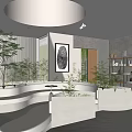 Modern Rest Area 3d model