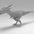 Reptile Dinosaur With Spiked Head Brown Body Standing In 3D Rendered Scene
