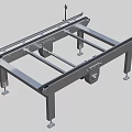 Industrial Equipment Metal Frame Structure Featuring Electric Motor And Heavy Duty Support Rails