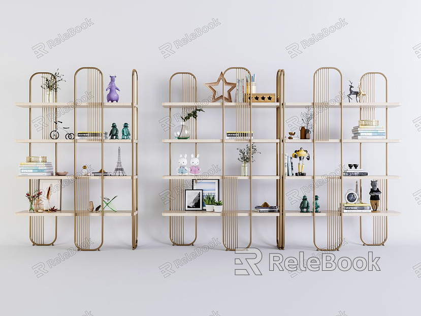 Light Luxury Bookshelf model