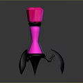 Modern Pink Decorative Equipment With Black Winged Base And Unique Design