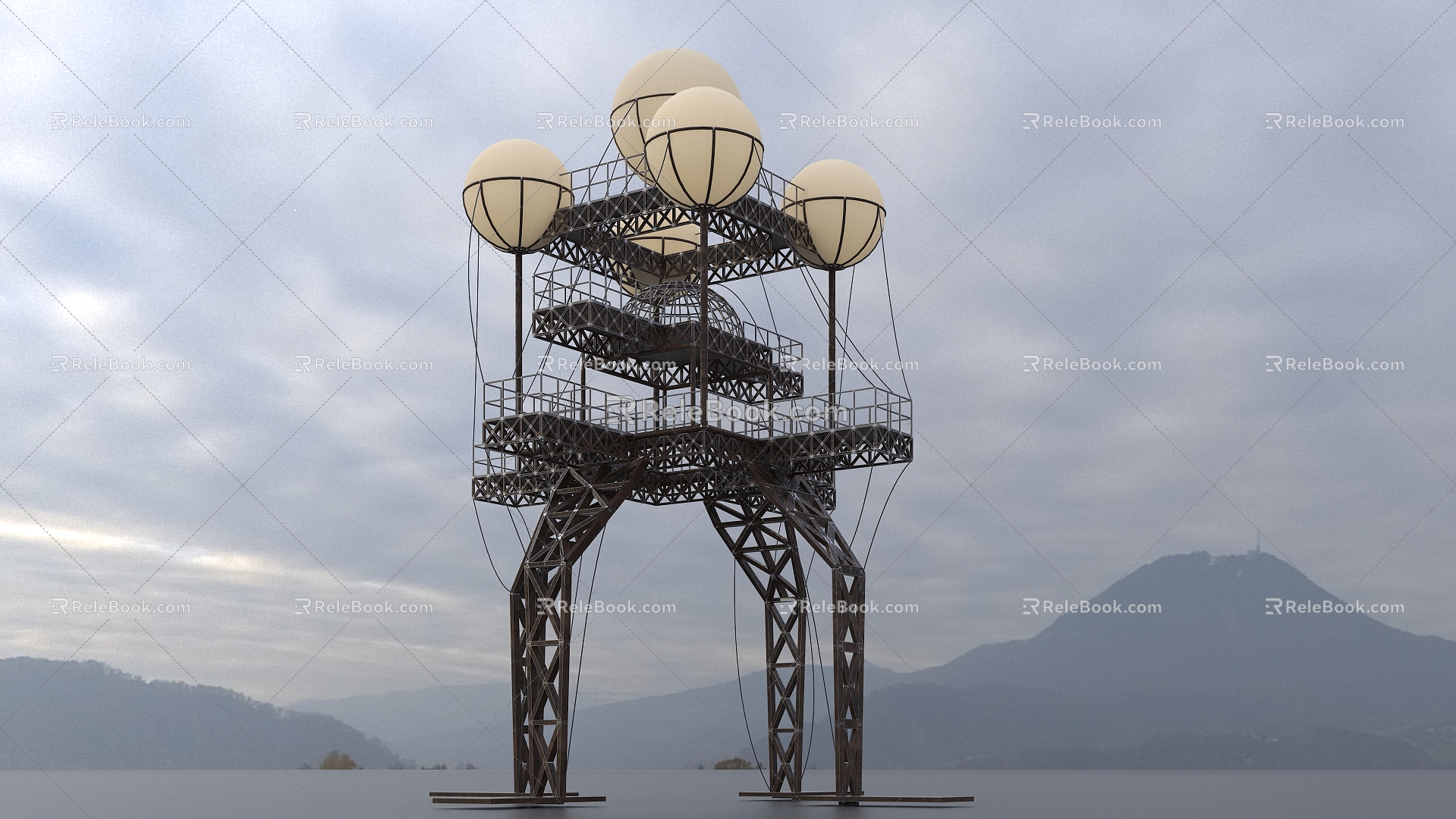 Modern Tower Robot 3d model