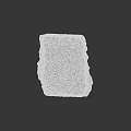 White Tofu Block with Rough Surface Texture Isolated on Gray Background 3d model