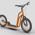 Modern Orange Bicycle With Unique Frame Design And Stylish Black Handlebars 3d model