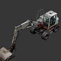 KEULCHI Heavy Duty Utility Vehicle Excavator With Large Tires And Mechanical Arm