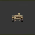 Sand Colored Modern Tank With Turret Cannon Tracks And Detailed Design