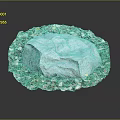 Natural Stone Art Piece With Colorful Wood And Stone Decorative Fragments Surrounding