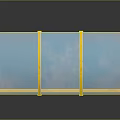 Yellow Frame Transparent Glass Display Structure With Character Sticker Design