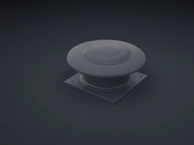 Architectural Component With Circular Top And Square Base For Structural Support 3d model