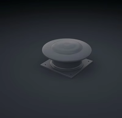 Architectural Component With Circular Top And Square Base For Structural Support 3d model