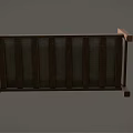 Single Bed With Wooden Slatted Headboard Blue Blanket And Light Colored Pillow