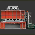 Modern lathe machine tool lathe machining turning 3d model