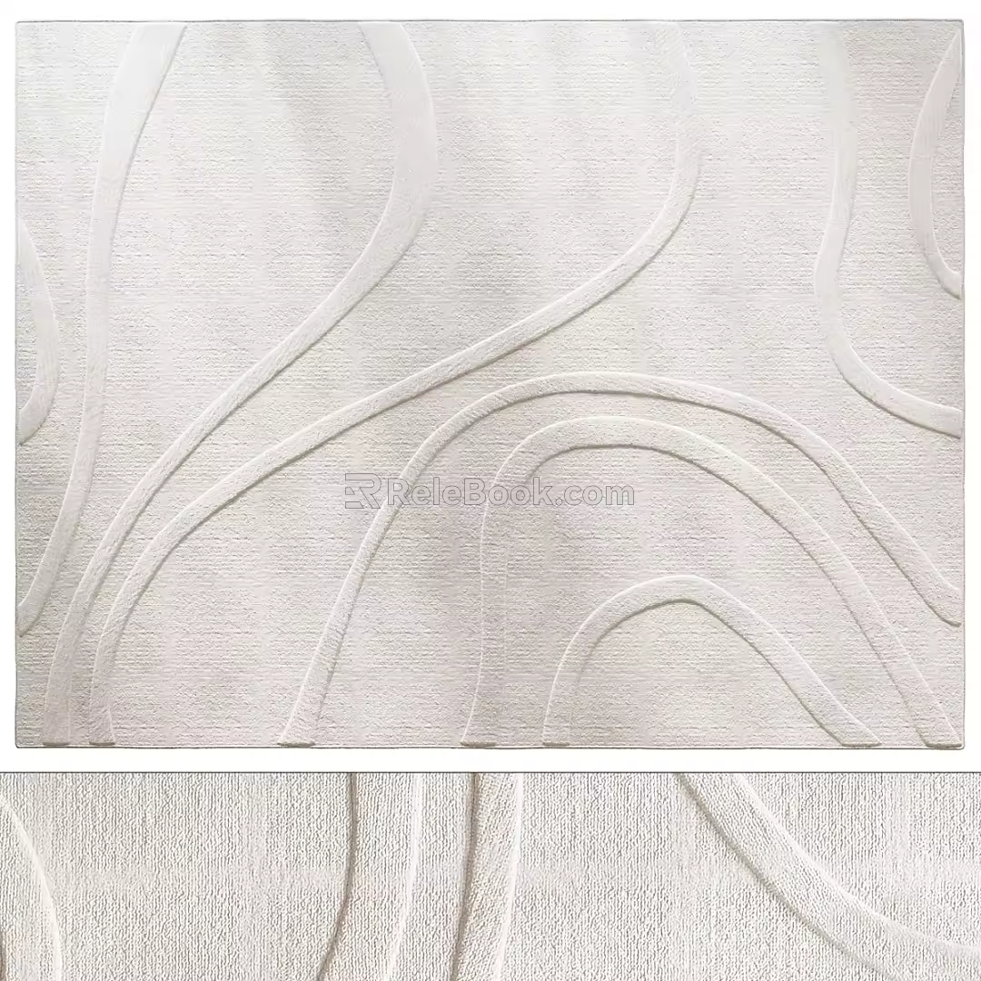 Modern Rectangular Carpet 3d model